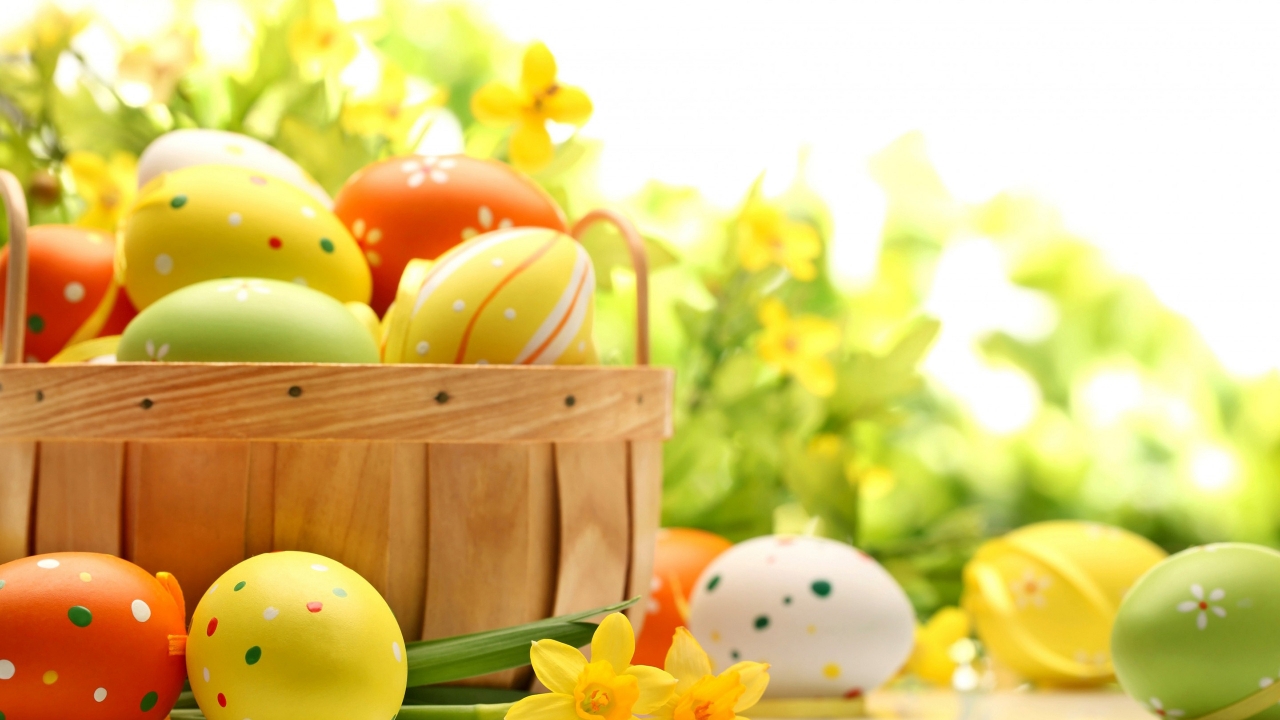 Eggs for Happy Easter for 1280 x 720 HDTV 720p resolution