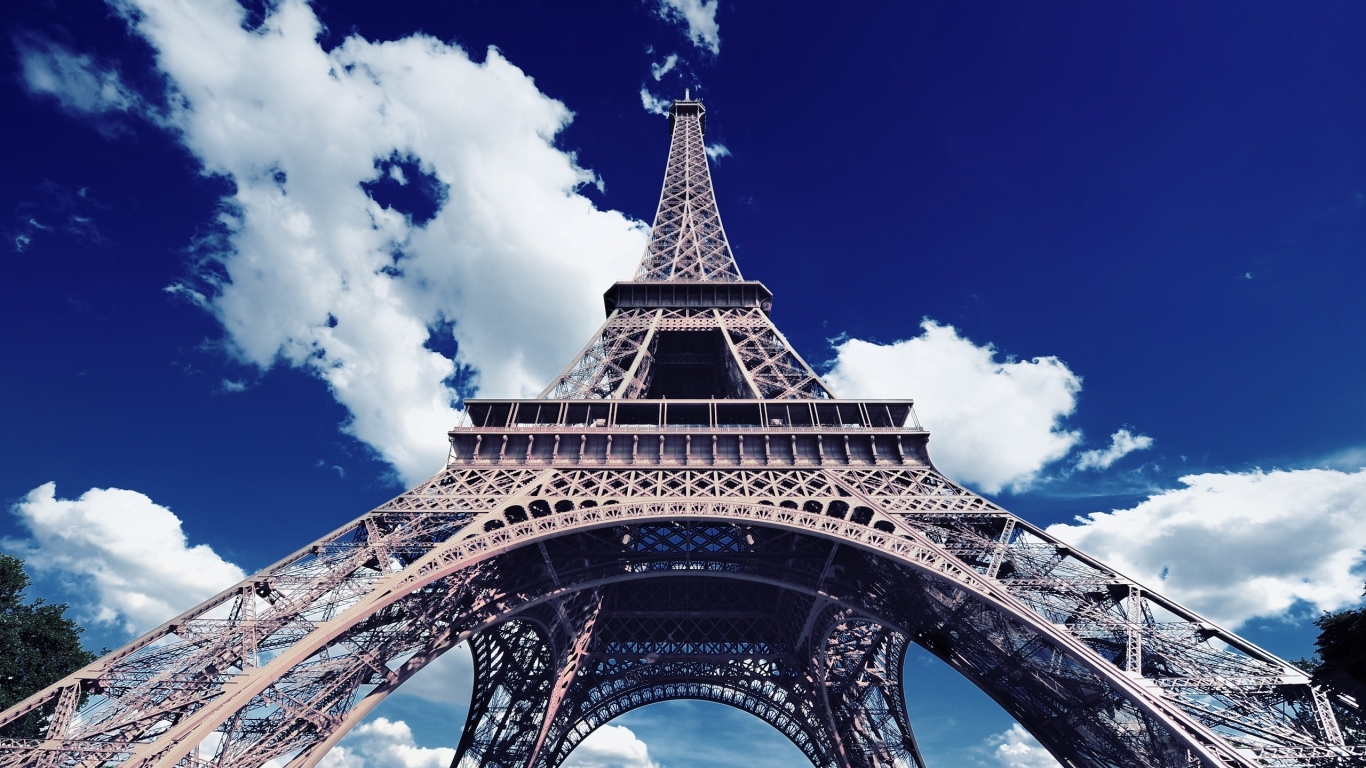 Eiffel Tower Paris for 1366 x 768 HDTV resolution