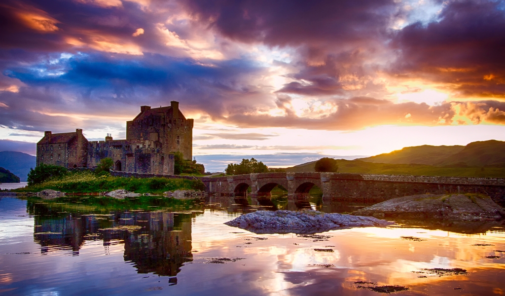 Eilean Donan Castle for 1024 x 600 widescreen resolution
