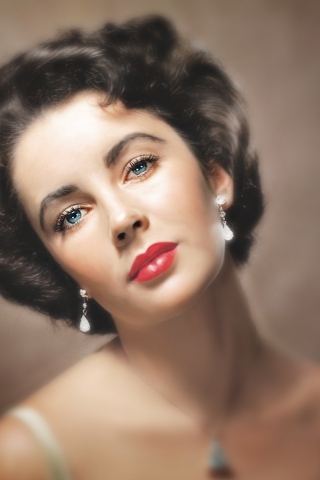 Elizabeth Taylor Blue Eyes for 320 x 480 iPhone resolution