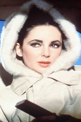 Elizabeth Taylor Winter Coat for 320 x 480 iPhone resolution