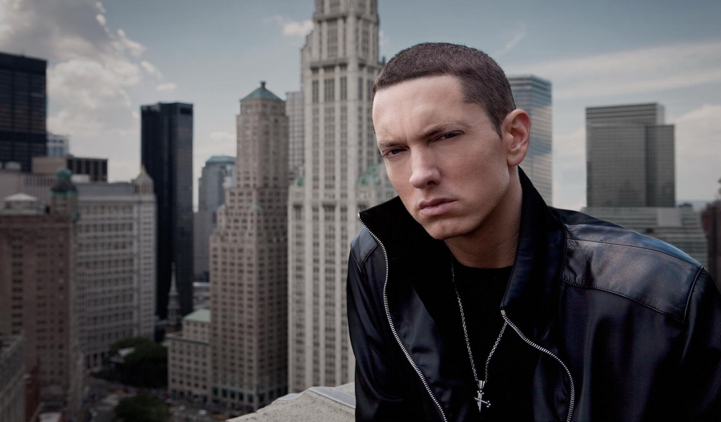 Eminem Close Look for 1024 x 600 widescreen resolution