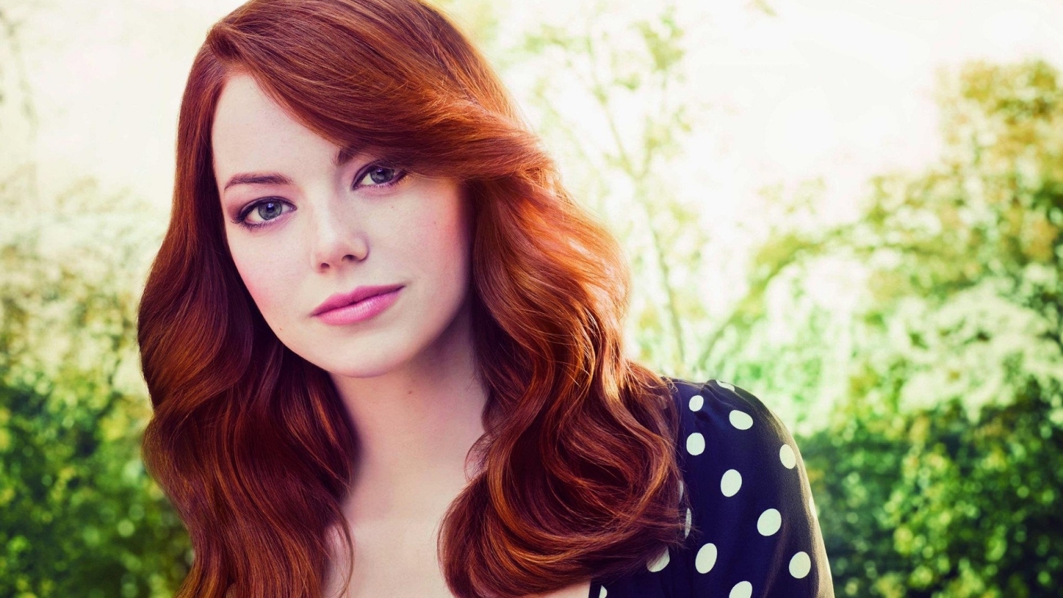 Emma Stone Red Hair for 1536 x 864 HDTV resolution
