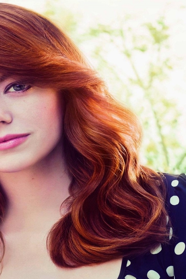 Emma Stone Red Hair for 640 x 960 iPhone 4 resolution