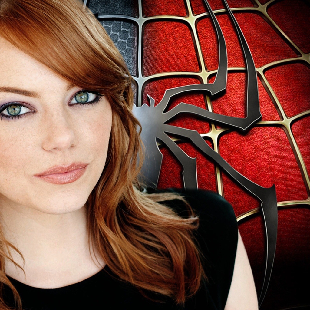 Emma Stone Spider for 1024 x 1024 iPad resolution
