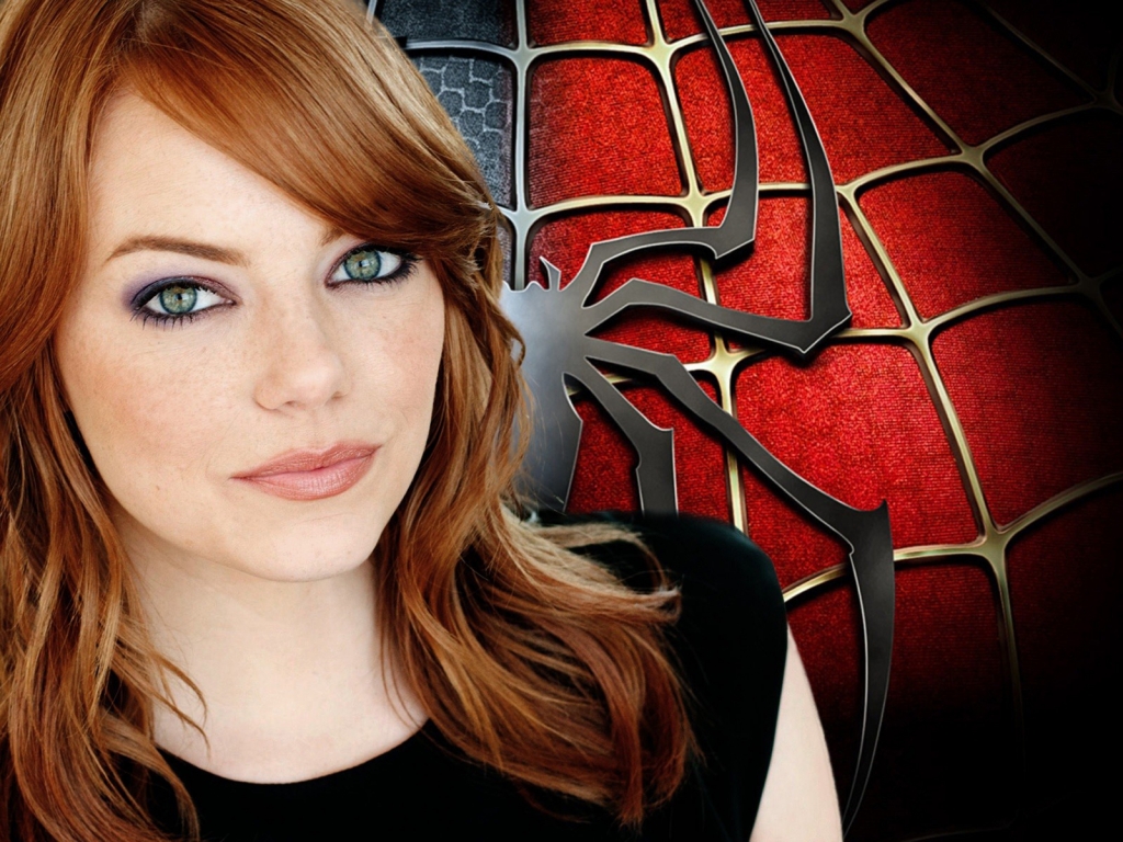 Emma Stone Spider for 1024 x 768 resolution