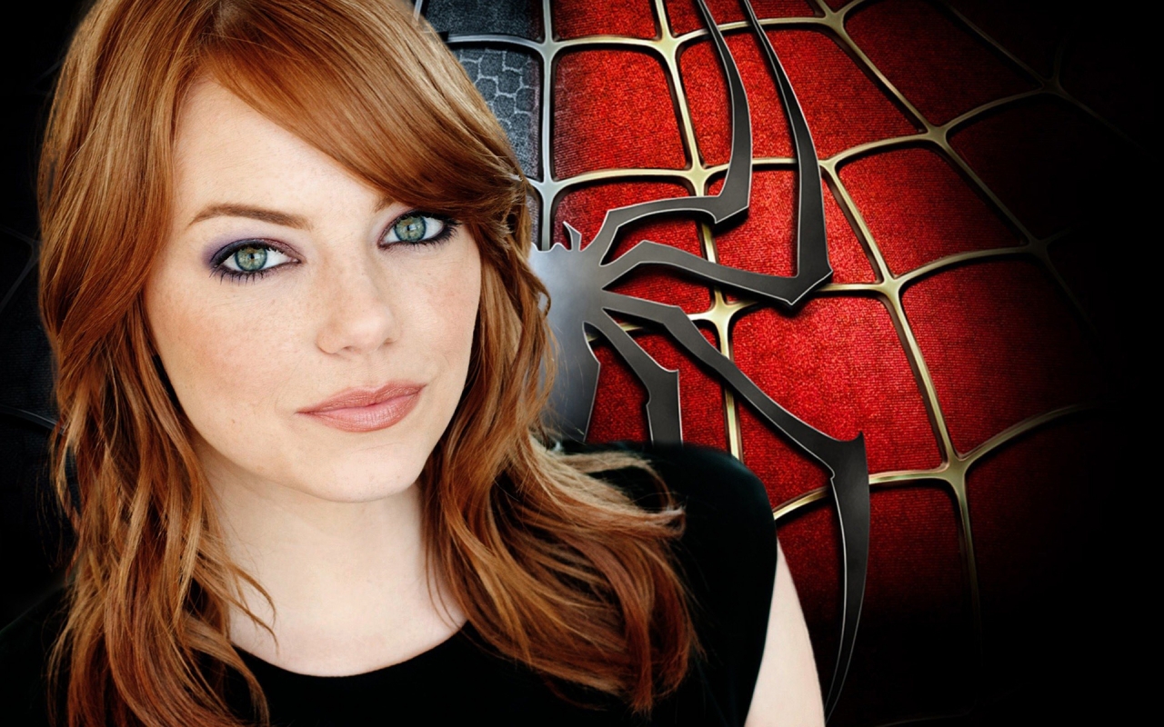 Emma Stone Spider for 1280 x 800 widescreen resolution