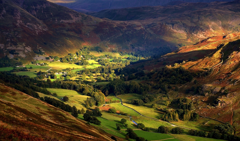 England Valley for 1024 x 600 widescreen resolution