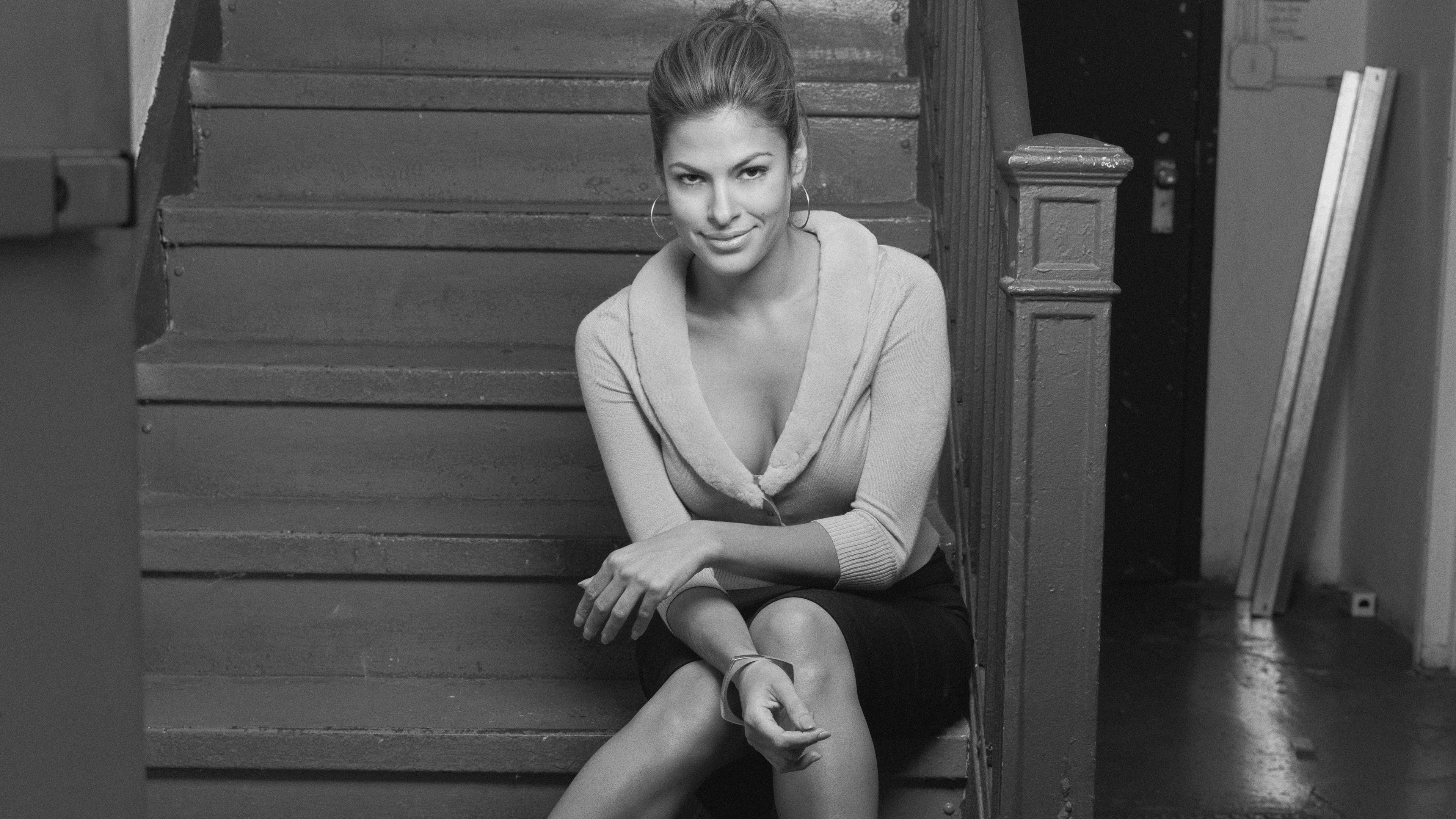 Eva Mendes Black and White for 3840 x 2160 Ultra HD resolution