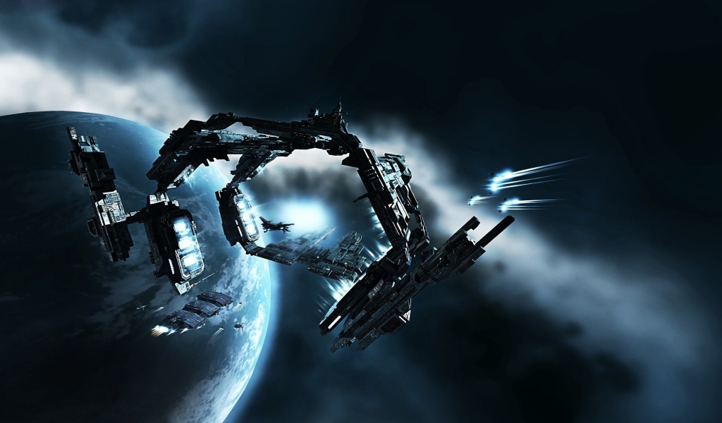 Eve Space Station for 1024 x 600 widescreen resolution