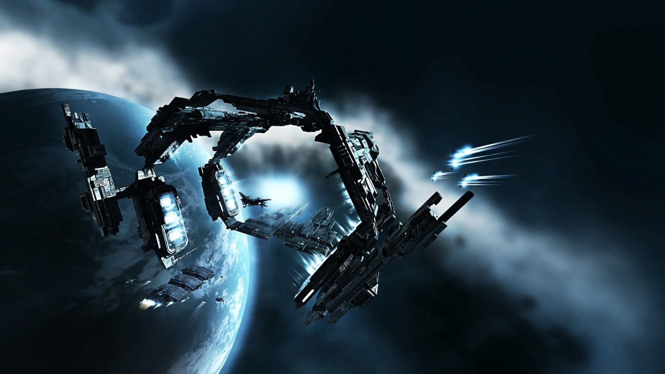Eve Space Station for 1366 x 768 HDTV resolution