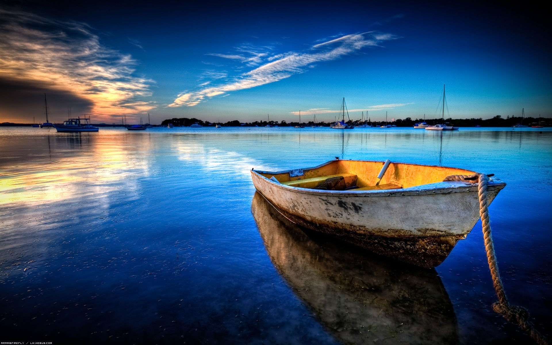 Exceptional Boat Anchored for 1920 x 1200 widescreen resolution