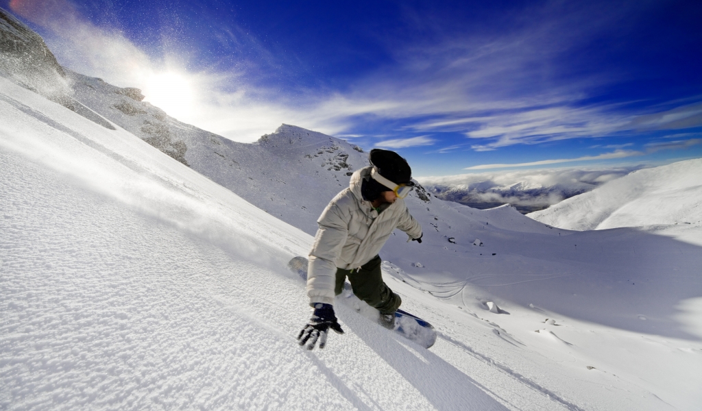 Exciting Snow Skiing for 1024 x 600 widescreen resolution