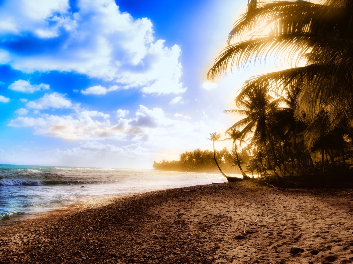 Exotic beach for 1152 x 864 resolution