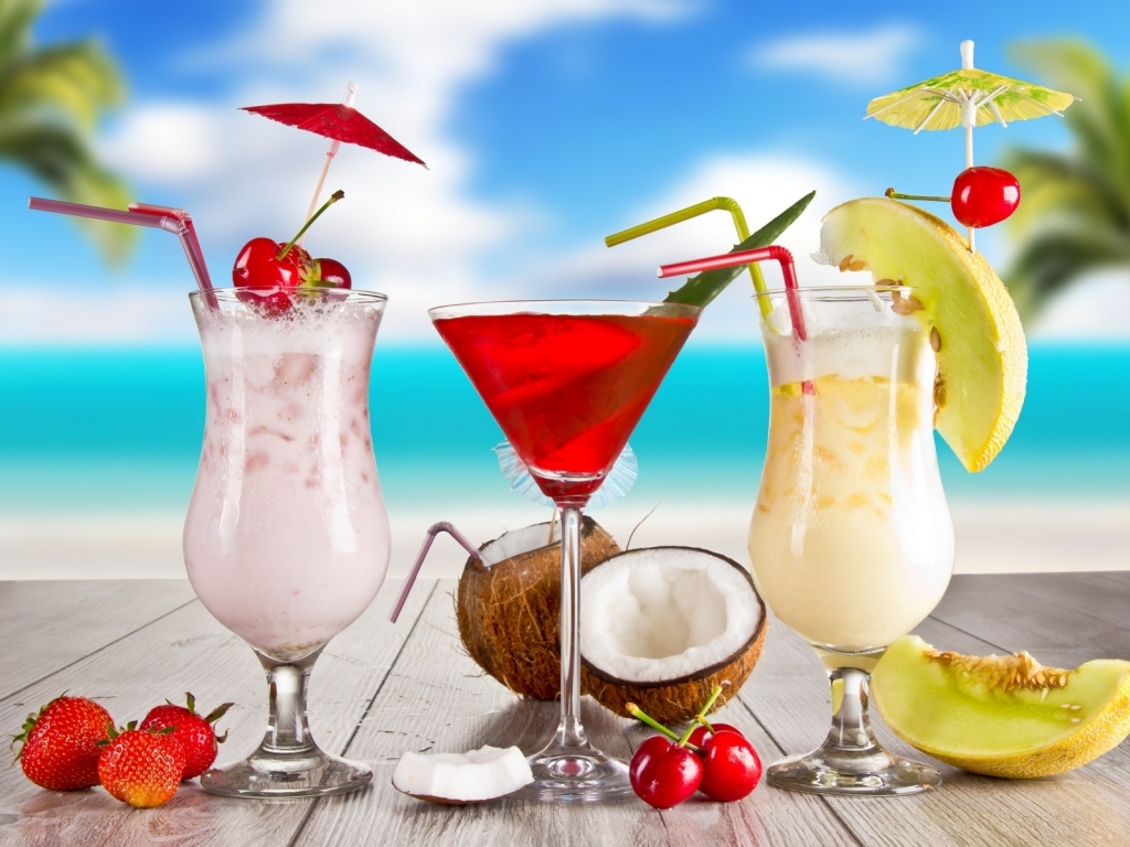 Exotic Summer Cocktails for 1024 x 768 resolution
