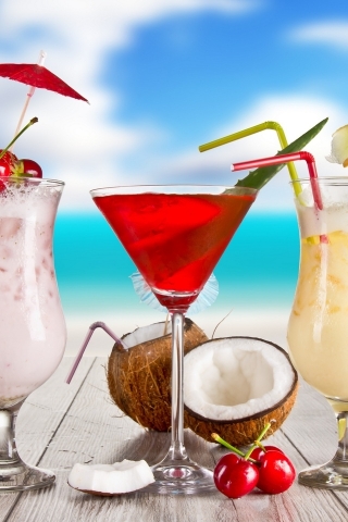 Exotic Summer Cocktails for 320 x 480 iPhone resolution