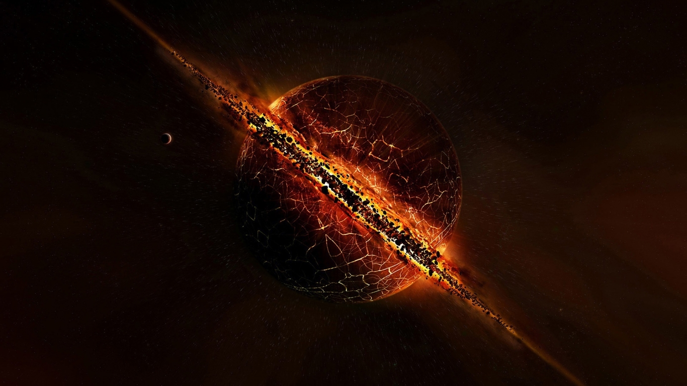 Exploding Planets for 1366 x 768 HDTV resolution