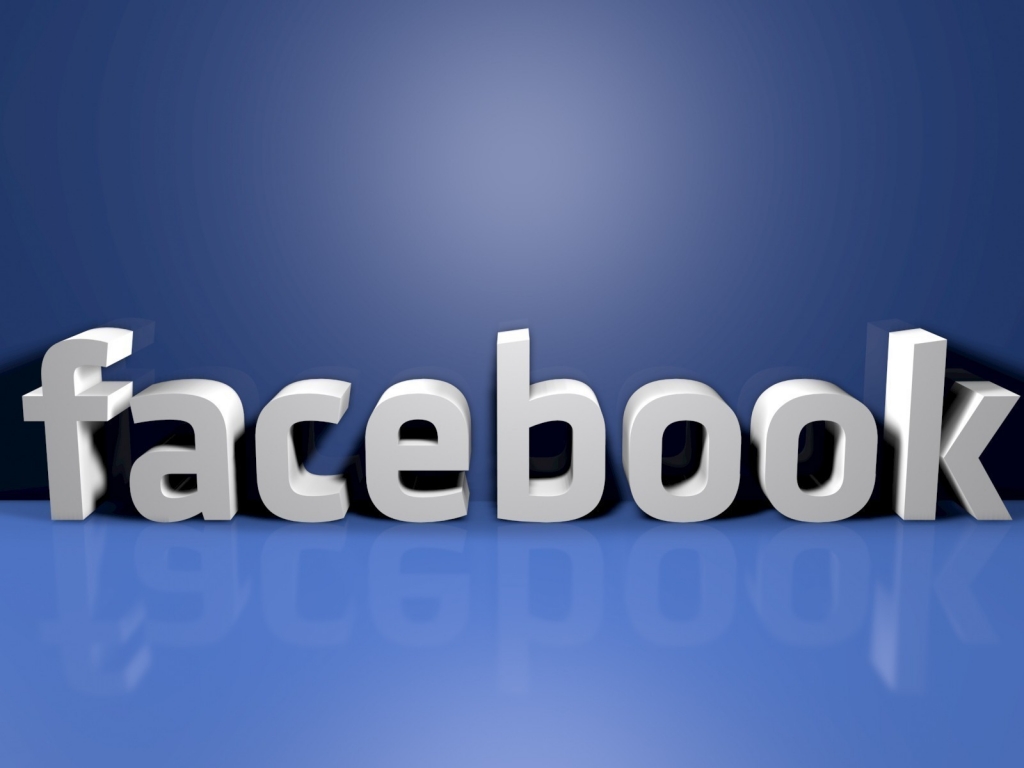 Facebook Logo 3D for 1024 x 768 resolution