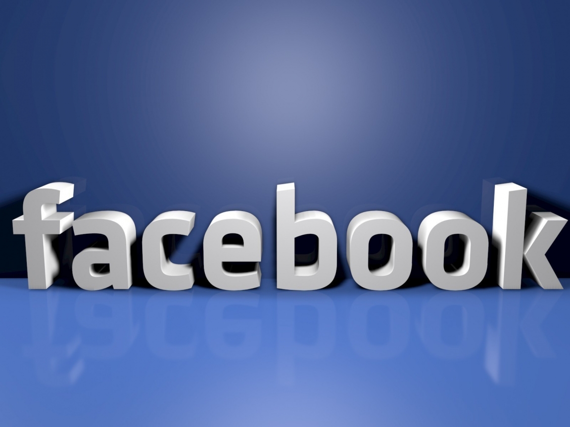 Facebook Logo 3D for 1152 x 864 resolution