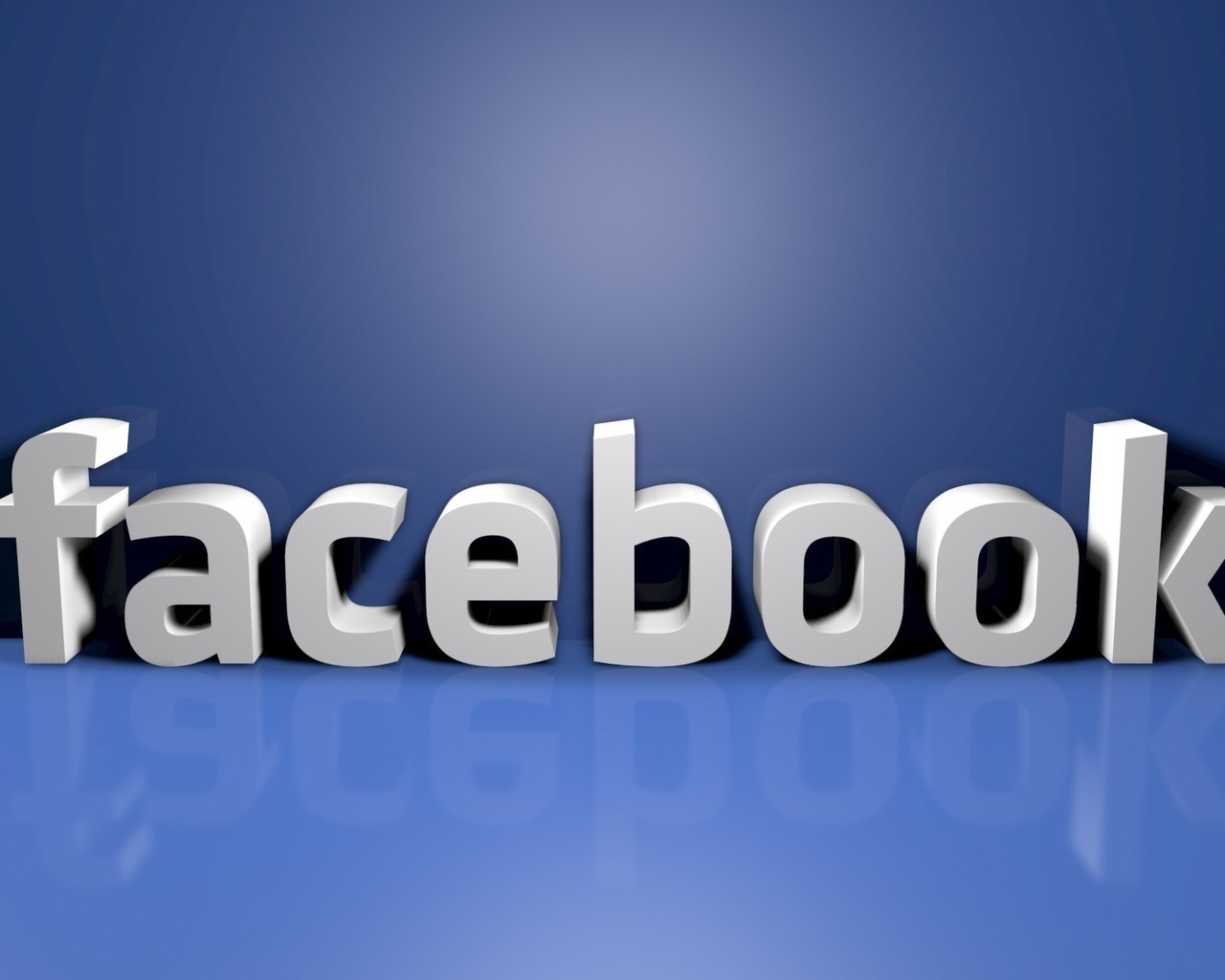 Facebook Logo 3D for 1280 x 1024 resolution