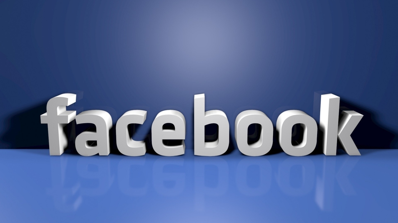 Facebook Logo 3D for 1280 x 720 HDTV 720p resolution