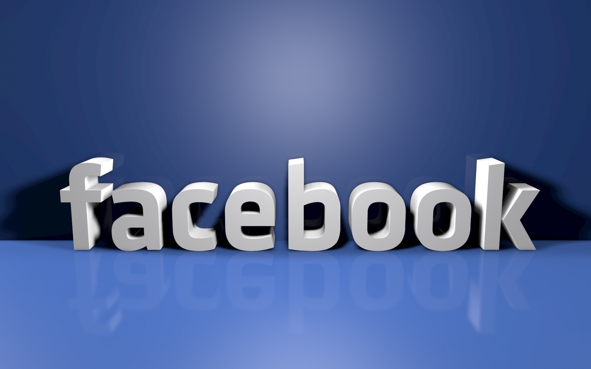 Facebook Logo 3D for 1920 x 1200 widescreen resolution