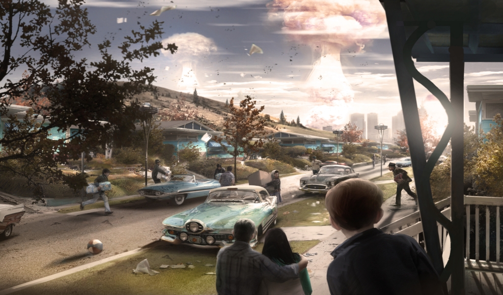 Fallout 4 Concept Blast for 1024 x 600 widescreen resolution
