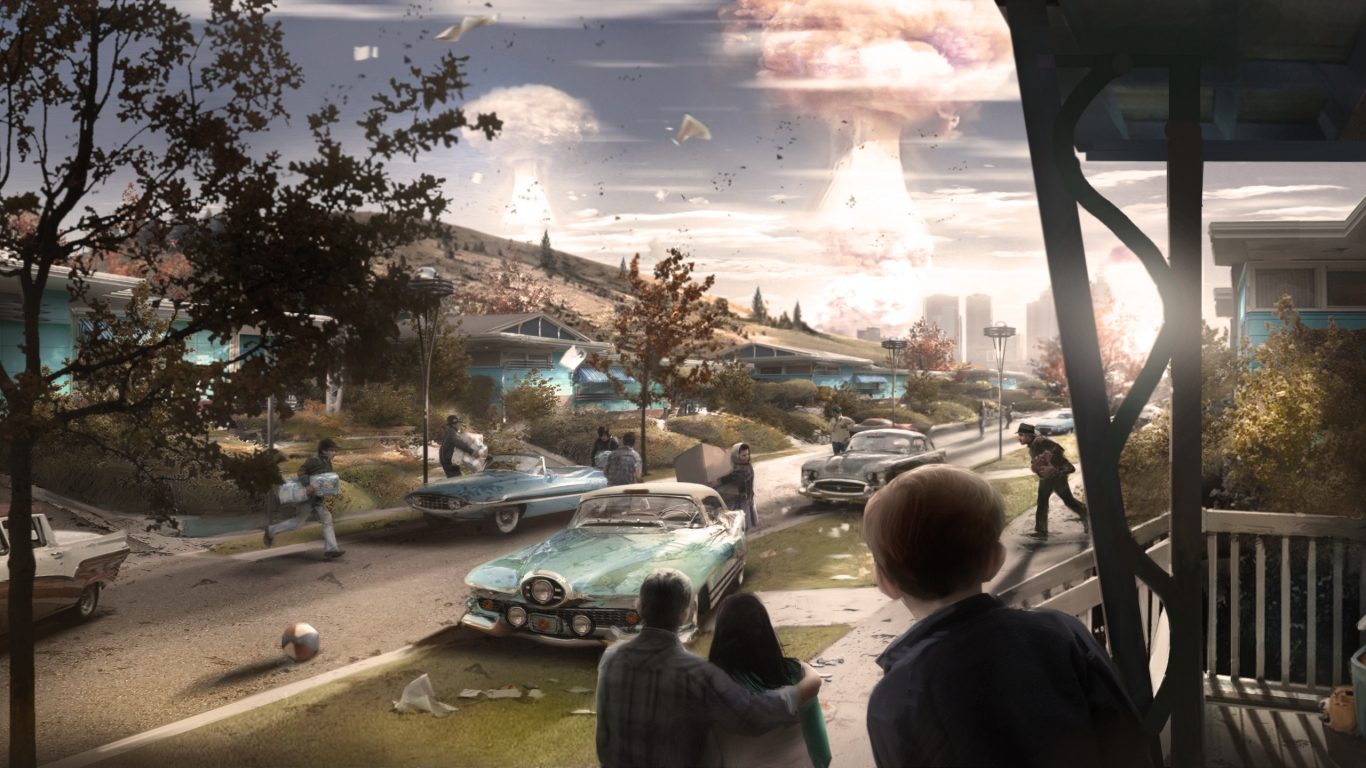 Fallout 4 Concept Blast for 1366 x 768 HDTV resolution