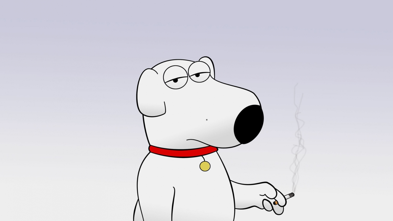 Family Guy Brian for 1366 x 768 HDTV resolution
