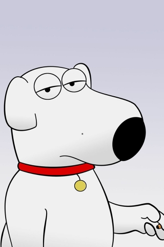Family Guy Brian for 320 x 480 iPhone resolution