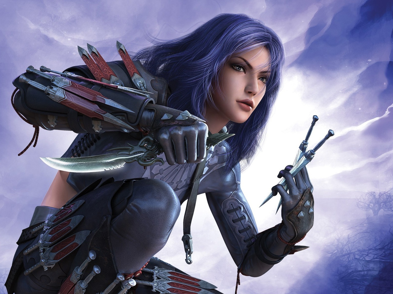 Fantasy Girl Assassin for 1600 x 1200 resolution