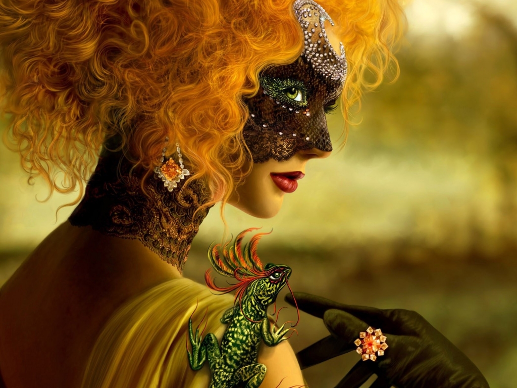 Fantasy Girl Masked 2 for 1024 x 768 resolution