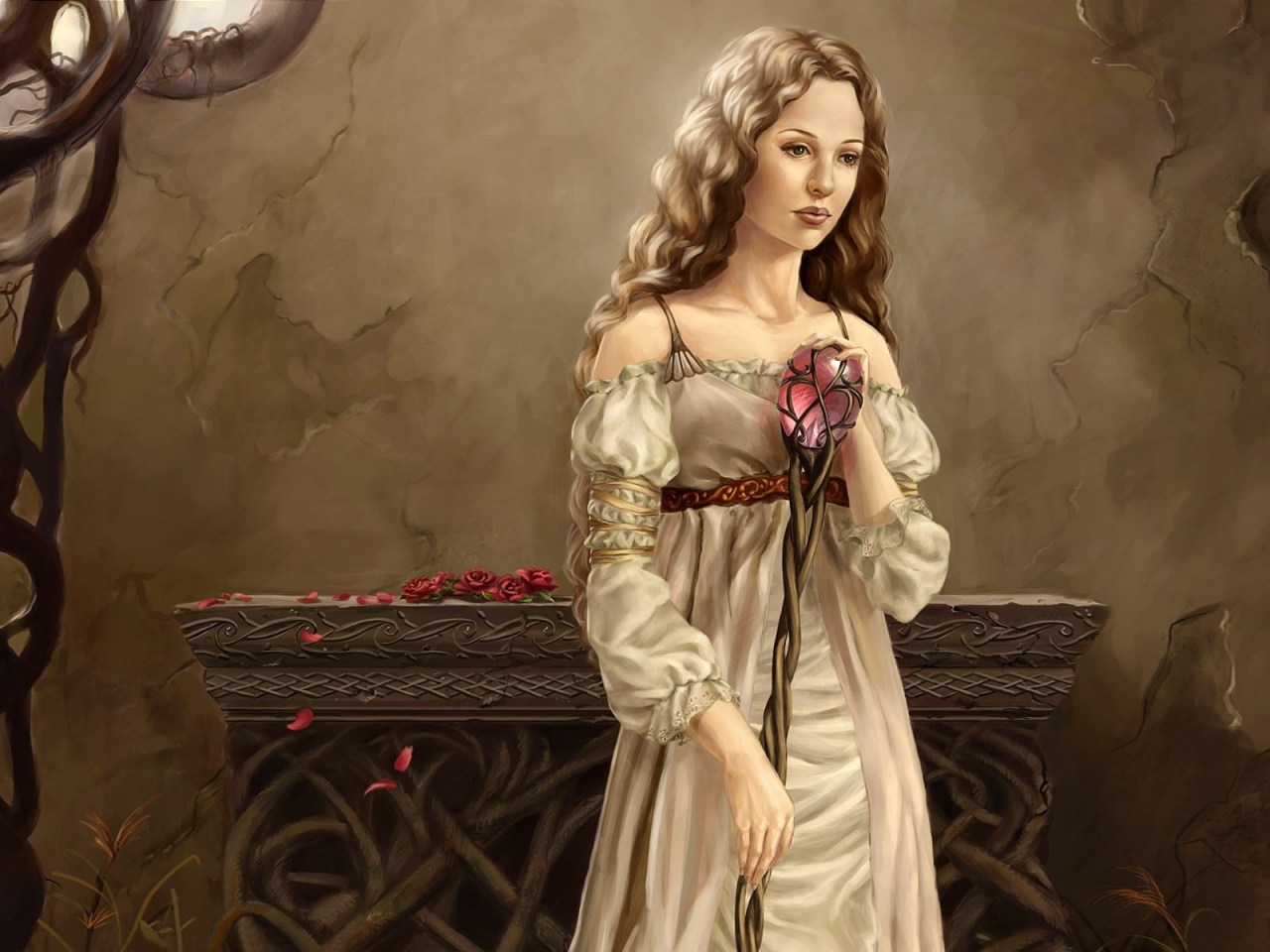 Fantasy Girl White Dress 2 for 1280 x 960 resolution