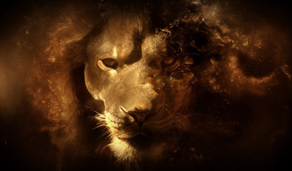 Fantasy Lion Portrait for 1024 x 600 widescreen resolution