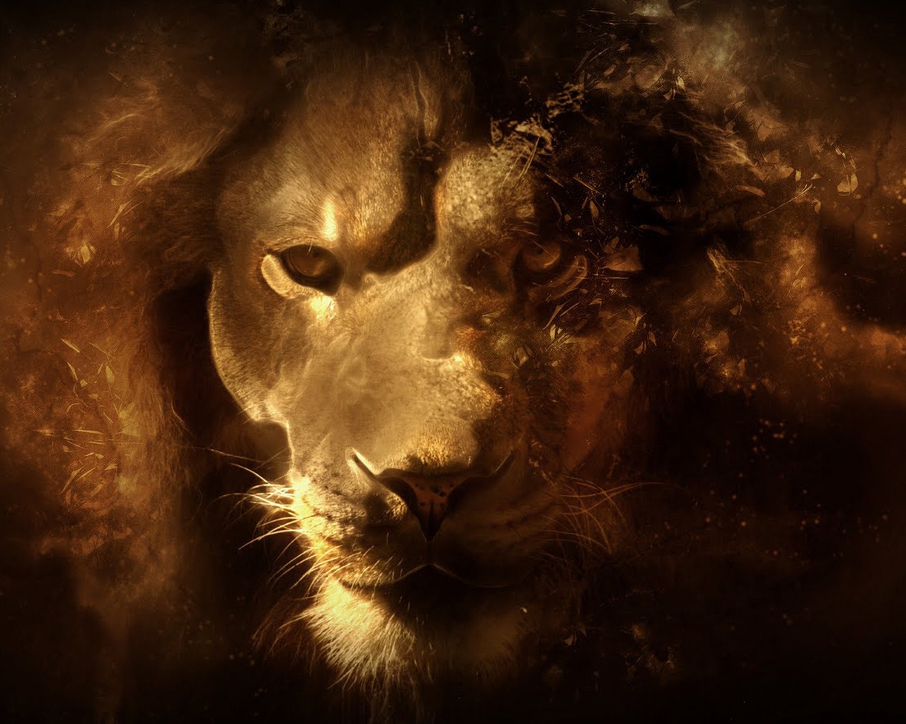 Fantasy Lion Portrait for 1280 x 1024 resolution