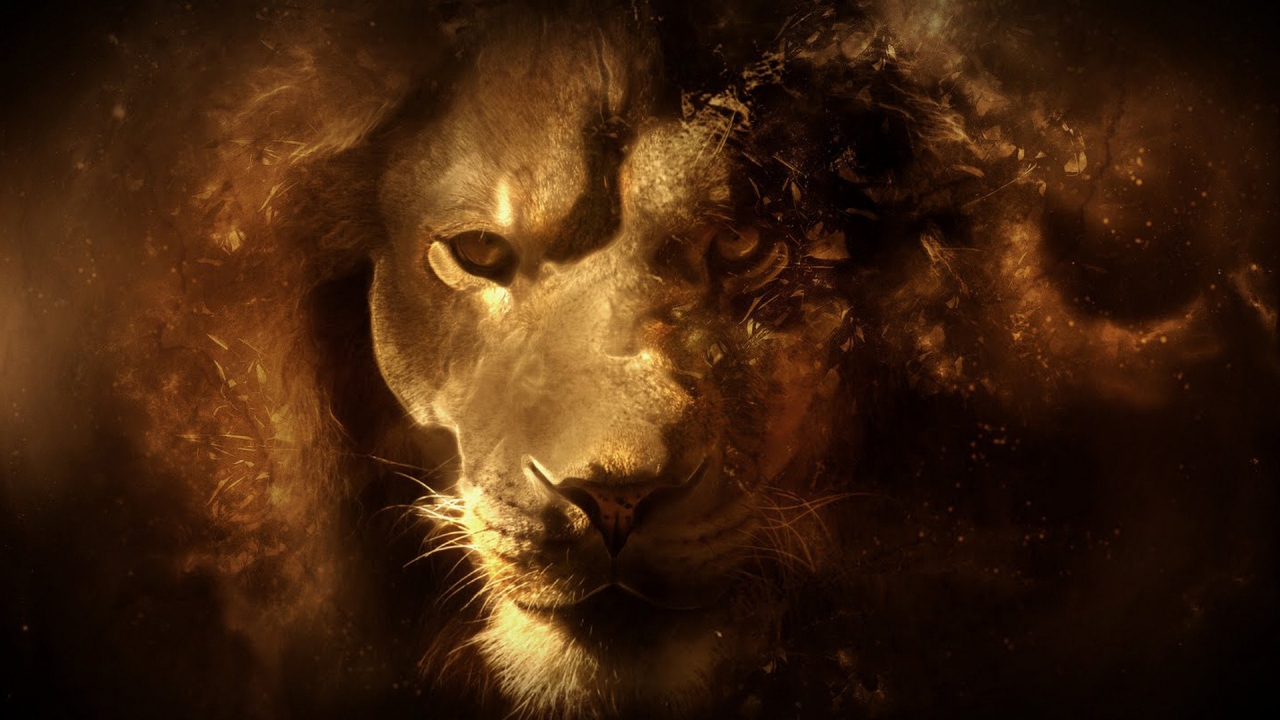 Fantasy Lion Portrait for 1280 x 720 HDTV 720p resolution