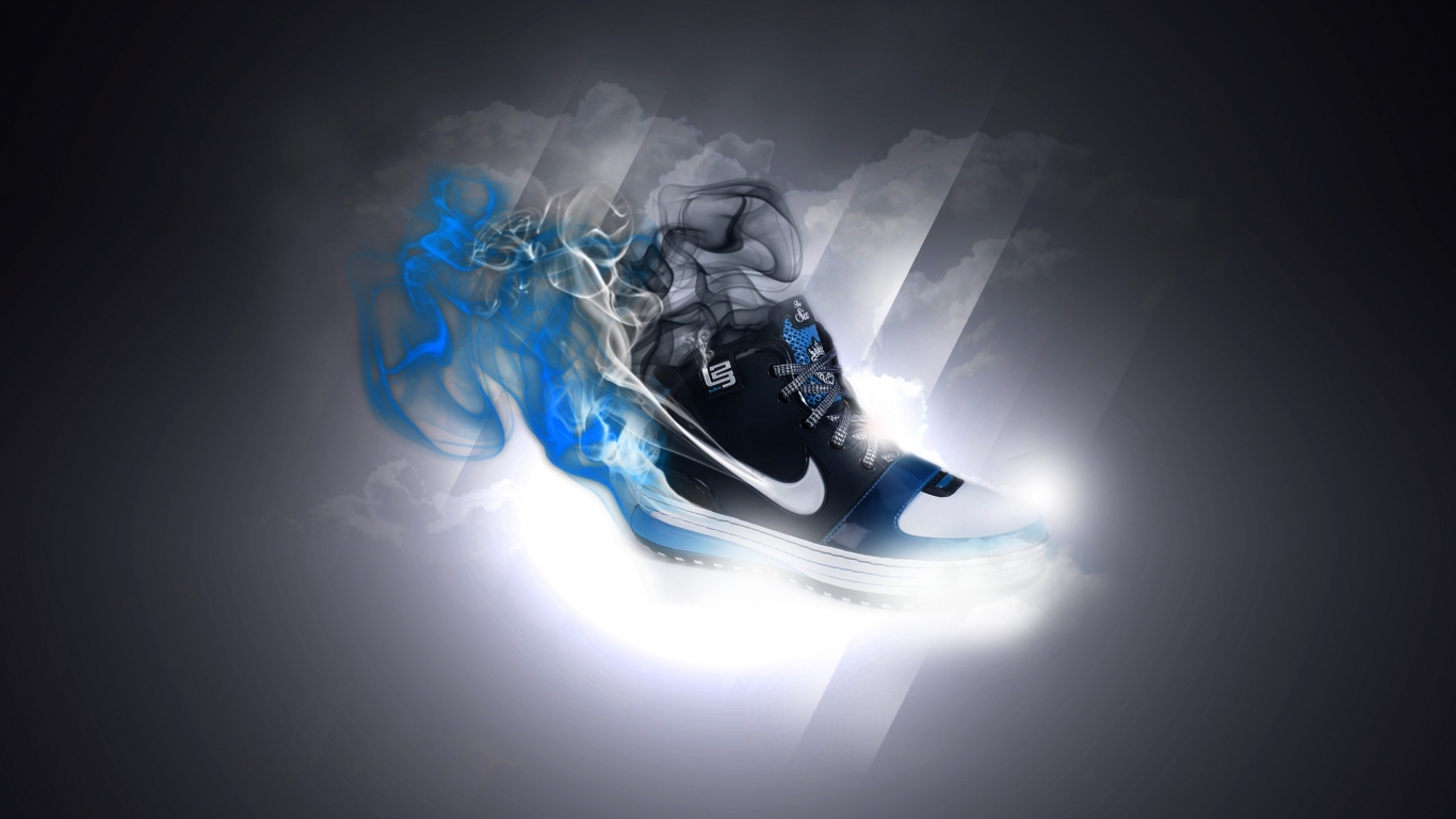 Fantasy Nike Shoes for 1366 x 768 HDTV resolution