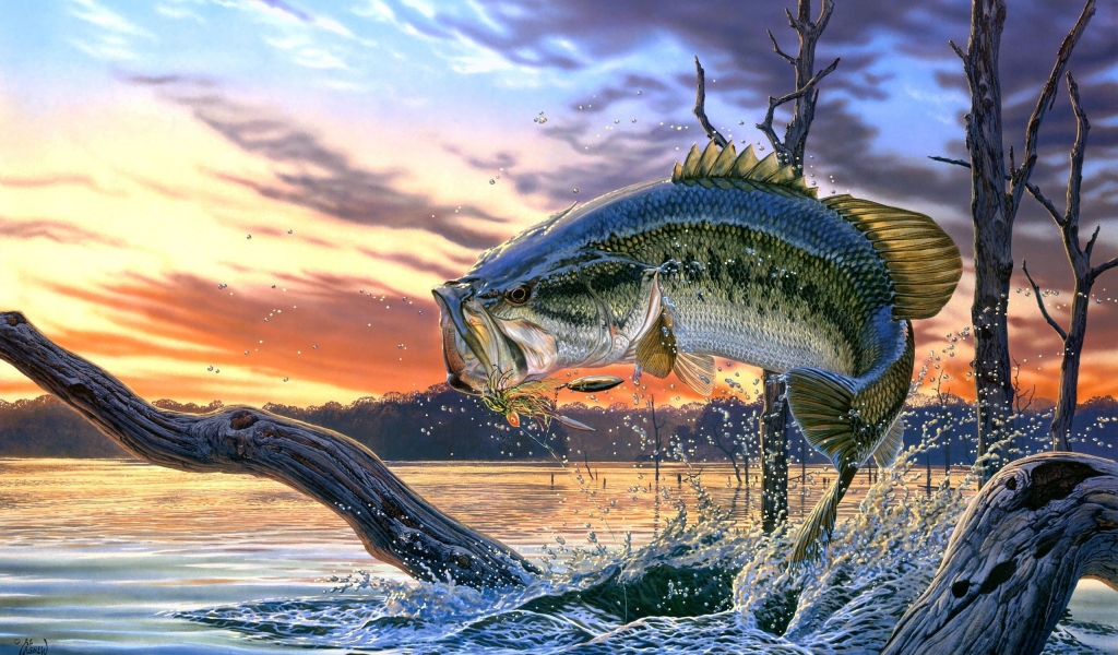 Fantasy Scary Fish for 1024 x 600 widescreen resolution
