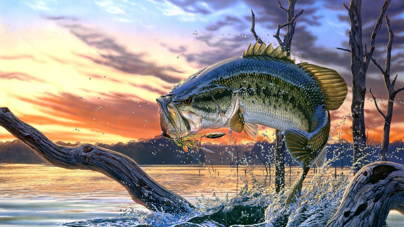 Fantasy Scary Fish for 1366 x 768 HDTV resolution