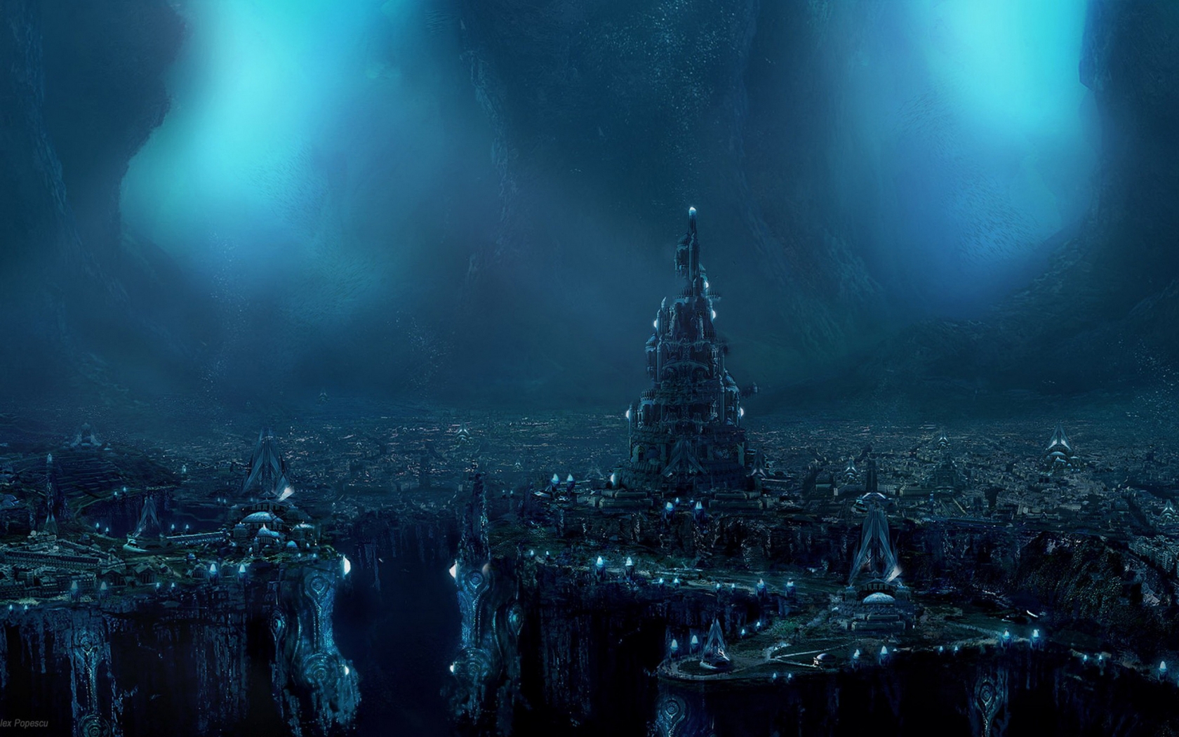Fantasy World in Black for 1680 x 1050 widescreen resolution