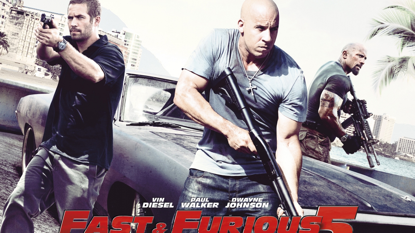 Fast and Furious 5 Movie for 1366 x 768 HDTV resolution