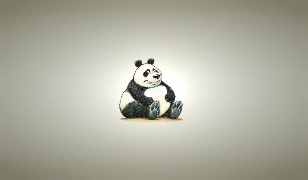 Fat Panda Bear for 1024 x 600 widescreen resolution