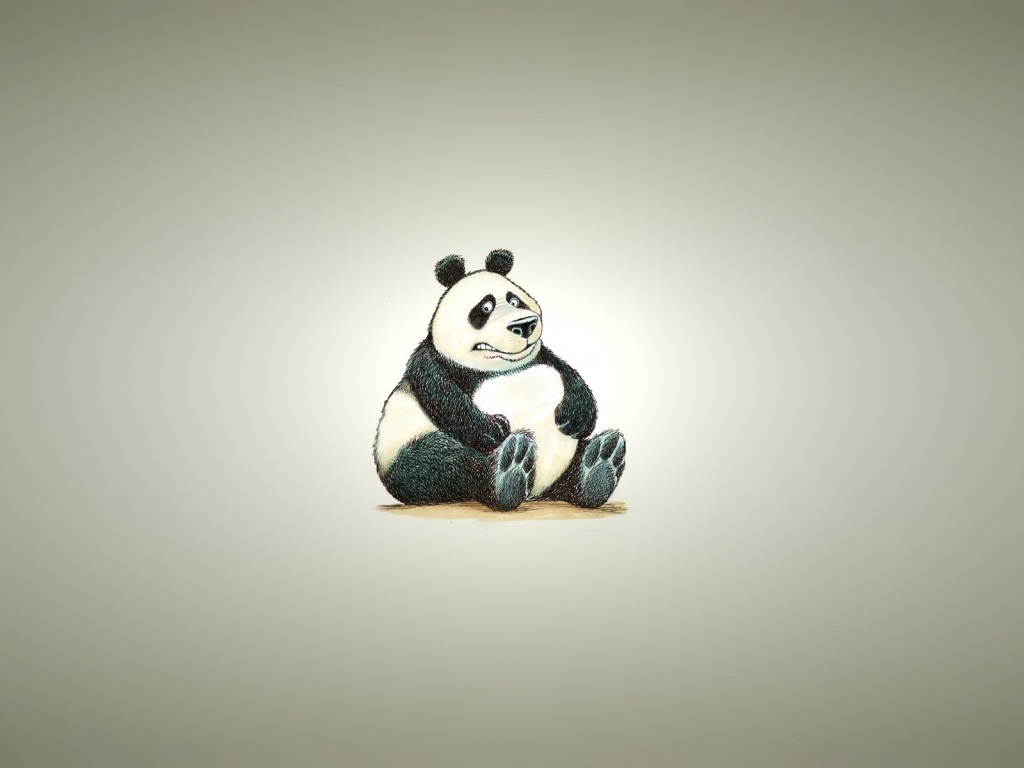 Fat Panda Bear for 1024 x 768 resolution