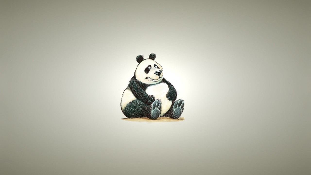 Fat Panda Bear for 1280 x 720 HDTV 720p resolution