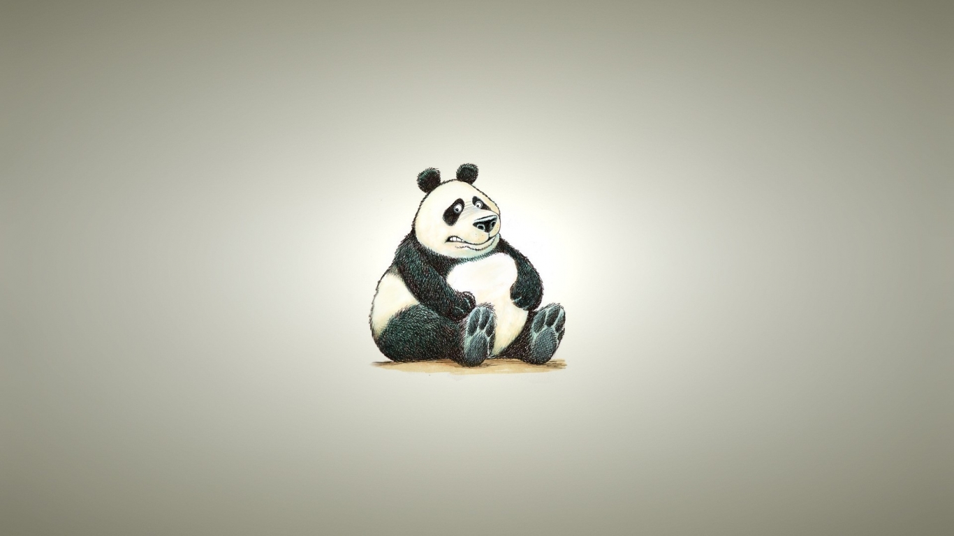 Fat Panda Bear for 1366 x 768 HDTV resolution