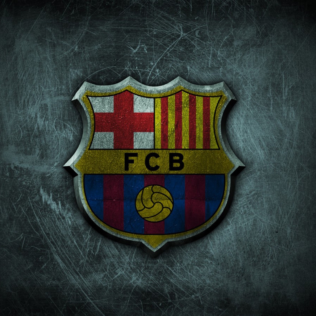 FC Barcelona Grunge Logo for 1024 x 1024 iPad resolution