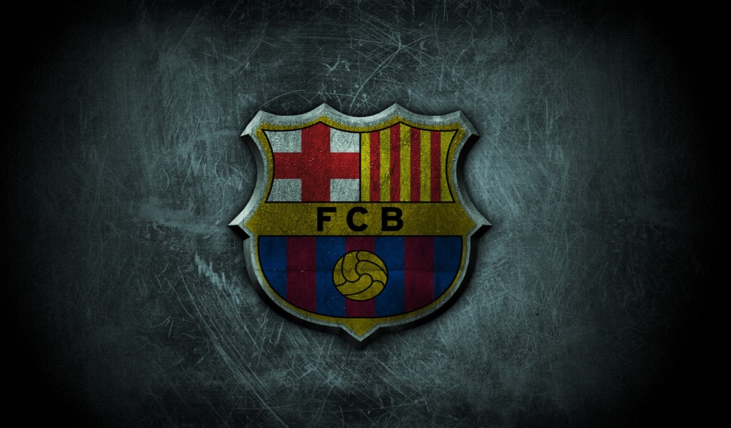 FC Barcelona Grunge Logo for 1024 x 600 widescreen resolution