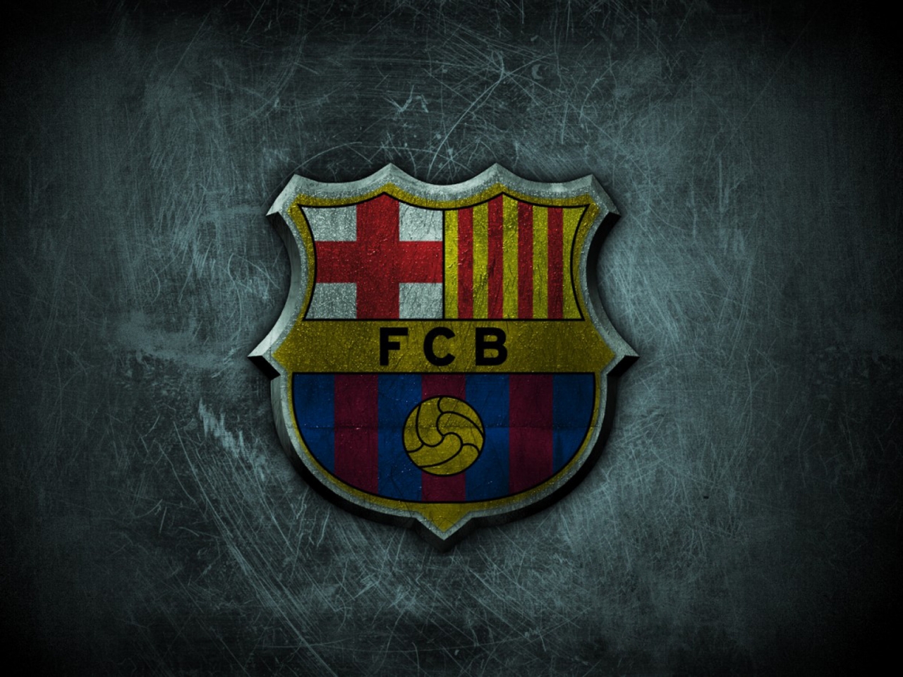 FC Barcelona Grunge Logo for 1280 x 960 resolution