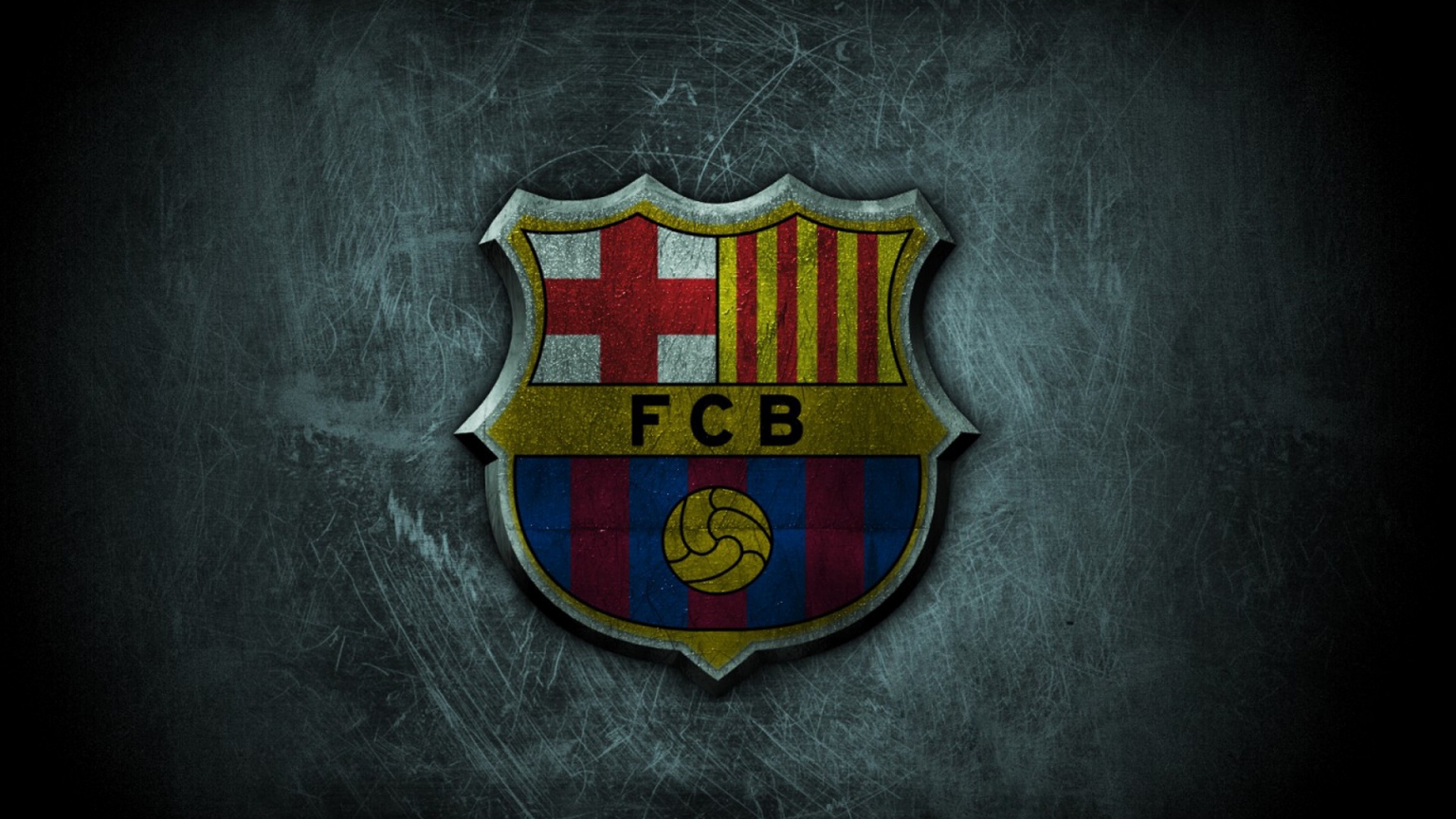 FC Barcelona Grunge Logo for 1536 x 864 HDTV resolution
