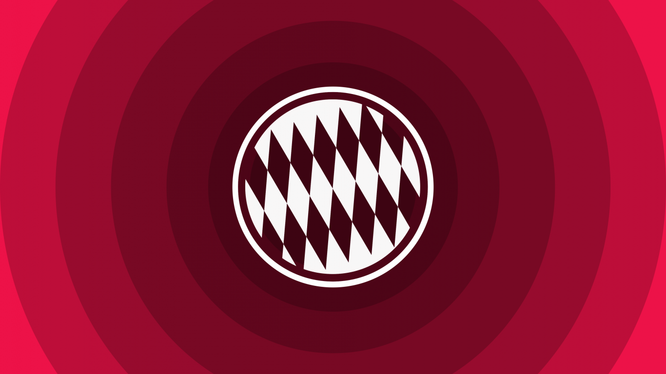 FC Bayern Munich Minimal Logo for 1366 x 768 HDTV resolution